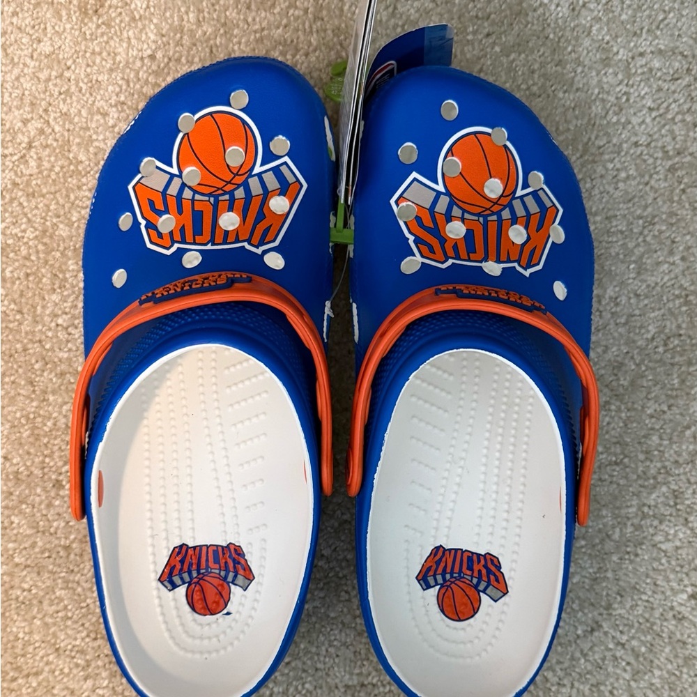 CROCS Royal Blue and Orange Knicks Basketball Clogs